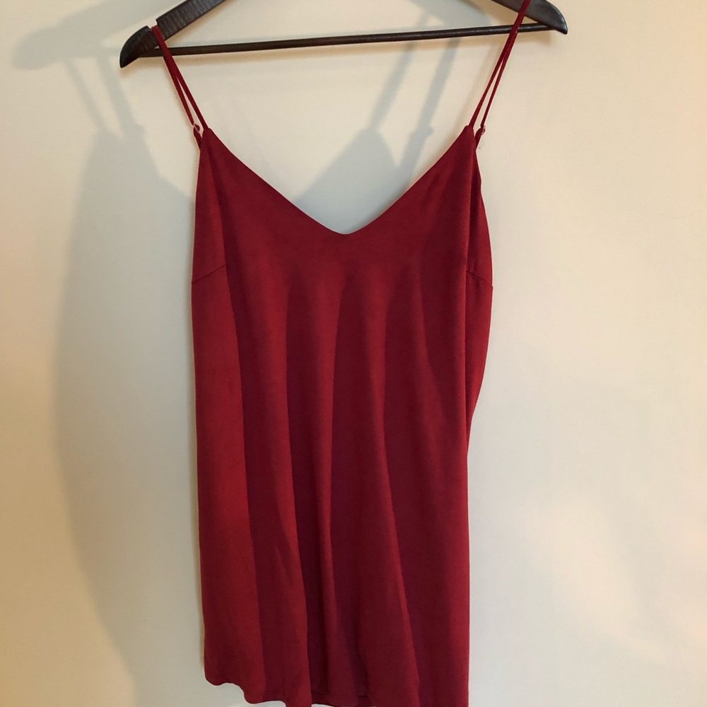 Burgundy mini dress